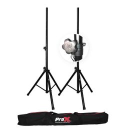 ProX T-SS18P Set of 2 Heavy Duty Speaker Tripod Stands w/ Bag - 6 FT