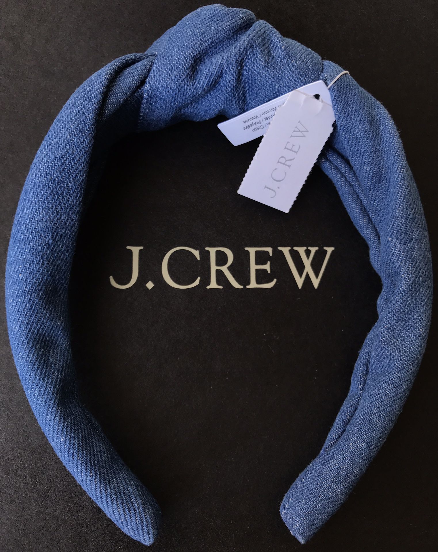 (NEW) WOMEN’S J.CREW KNOT HEADBAND IN CHAMBRAY - SIZE: OS (ONE SIZE)