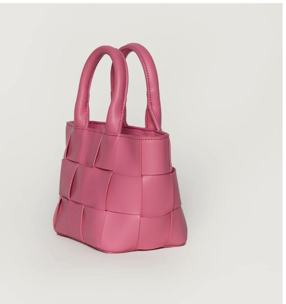 MINI WOVEN HAND BAG Pink Morning