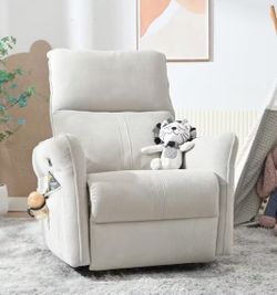 #436ab - 270° Power Rocking Swivel RV Recliner Chair with Side Pockets, Power-Push Button