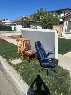 Free chairs and bed frame