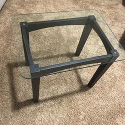 Glass Top End Table Or Side Table