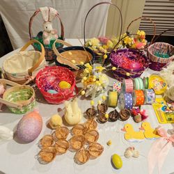 Easter Decorations, Baskets, Bunnies, Egg Candles & Holders, Easter Wrapping & Grass, Eggs & More!