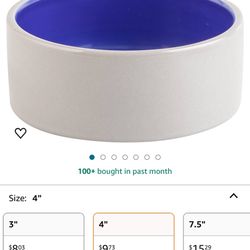 4 Pets bowls for $10 SPOT by Ethical Products – Ceramic Stoneware Pet Bowl for Cats and Small Dogs, Classic Heavy Duty Non Slip Ceramic Cat Dish Small
