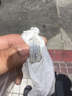 4ct Iced out Lab Diamond Ring