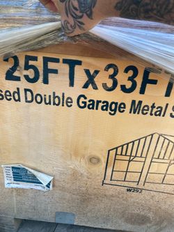 25x33 FT Double Garage Metal Shed Kit