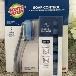 New  Scotch Brite Advance Soap Control Dishwand With 8 Non Scratch Refills Kitchen |Bathroom |Coolers 