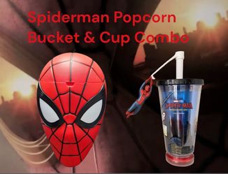 Spider-man Popcorn Bucket & Cup (NWT)