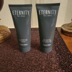 Calvin Klein Eternity For Men Hair And Body Wash, And Eternity For Men  After Shave Balm, New