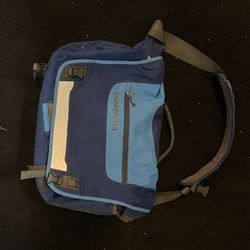 Large blue Patagonia messenger bag