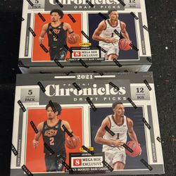 (2) 2021 Panini Chronicles Basketball Draft Picks Mega Box Factory Sealed