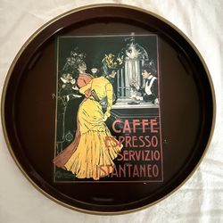Caffe Espresso Metal Serving Tray
