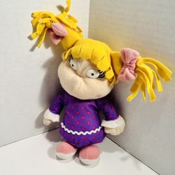 1998 Rugrats Angelica in Pajamas Plush Bedtime Bean Bag Friends 7.5 Inch Vintage