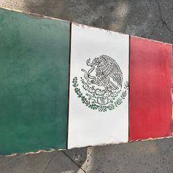 24x44 Wooden Mexican Flag 