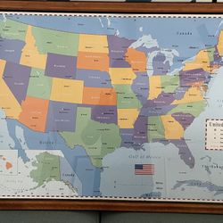 Framed United States Map 