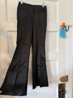 Black shiny bell bottom pants