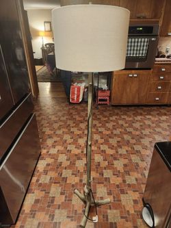 Tall Lamp With Wood Accents