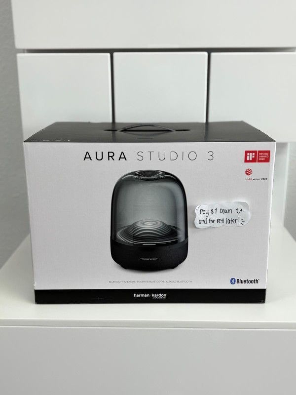 Harman Kardon Aura Studio 3 Bluetooth Speaker New - Pay $1 To Take It Home Today and pay the rest later.