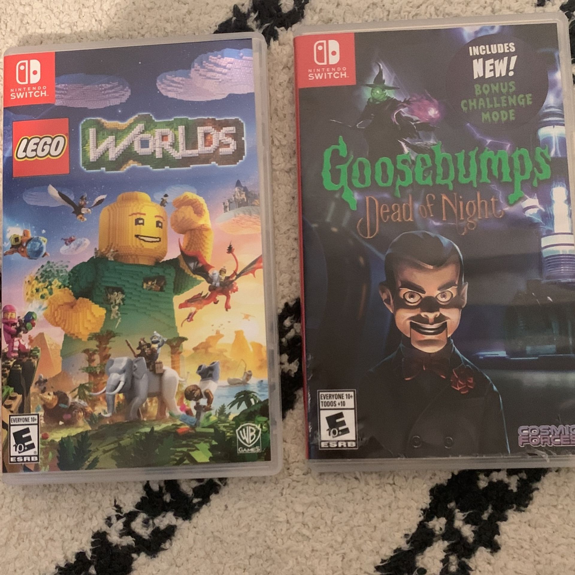 2 Nintendo Switch Games Lego worlds And Goosebumps