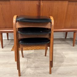 Isamu Kenmochi For Akita Mokko 3 mid century bentwood stools - $1,100 (Vista)
