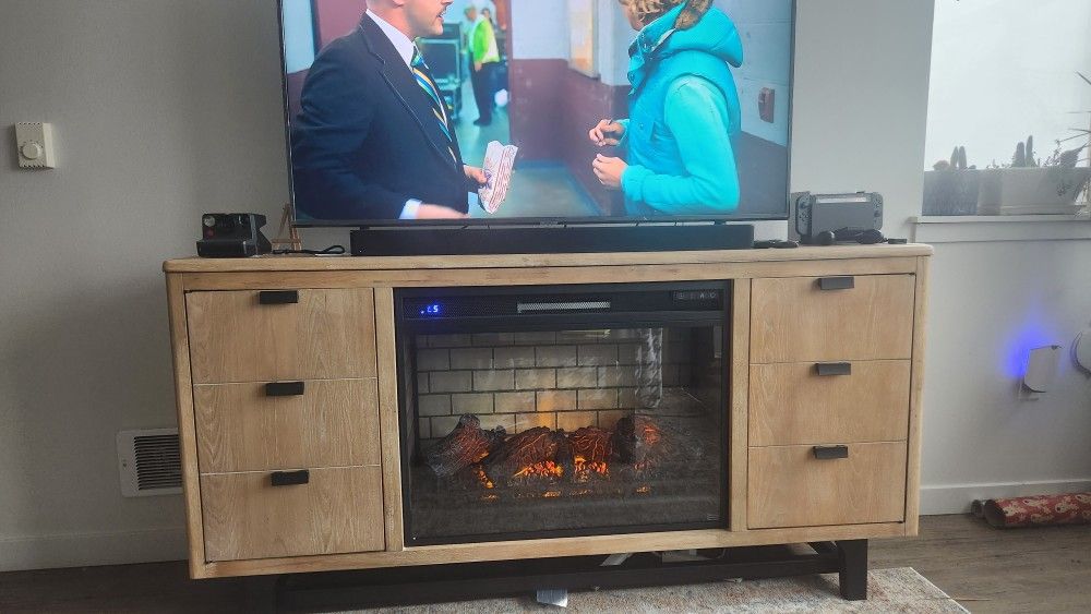 TV Stand With Fireplace