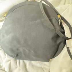 SALVATORE FERRAGAMO Black Canvas Small Shoulder Bag