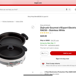 MOVING SALE   LIKE NEW CONDITION  WORKING PERFECTLY  Zojirushi Gourmet d'Expert Electric Skillet - HOT POT $50 PICK UP IN WESTMINSTER CITY 92683 WESTM