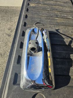 8" x 17" Heated Manual Mirror Head with 1-1/8" Mounting Clamp - Chrome