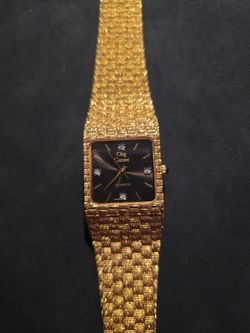 Oleg Cassini Gold-Tone Quartz Watch