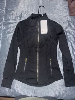 Black Gold Zipper Define Jacket Size 6