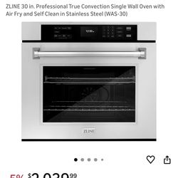 ZLINE 30” Convection Wall Oven – Brand New / Retails $2,039