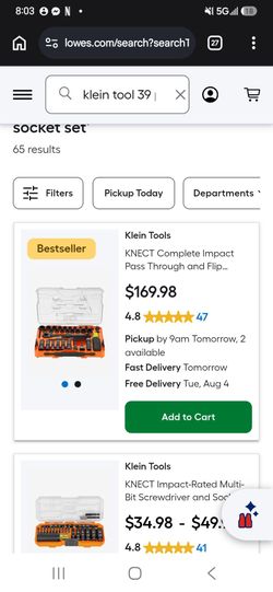 Klein 39 piece IMPACT SOCKET SET