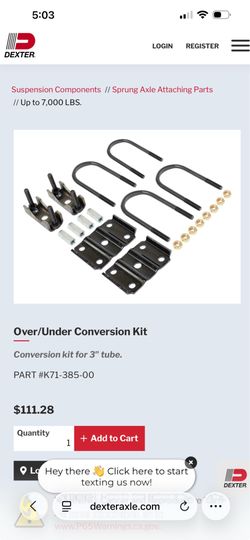 DEXTER over/under conversion kit