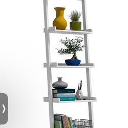 White 5-Tier Ladder Shelf