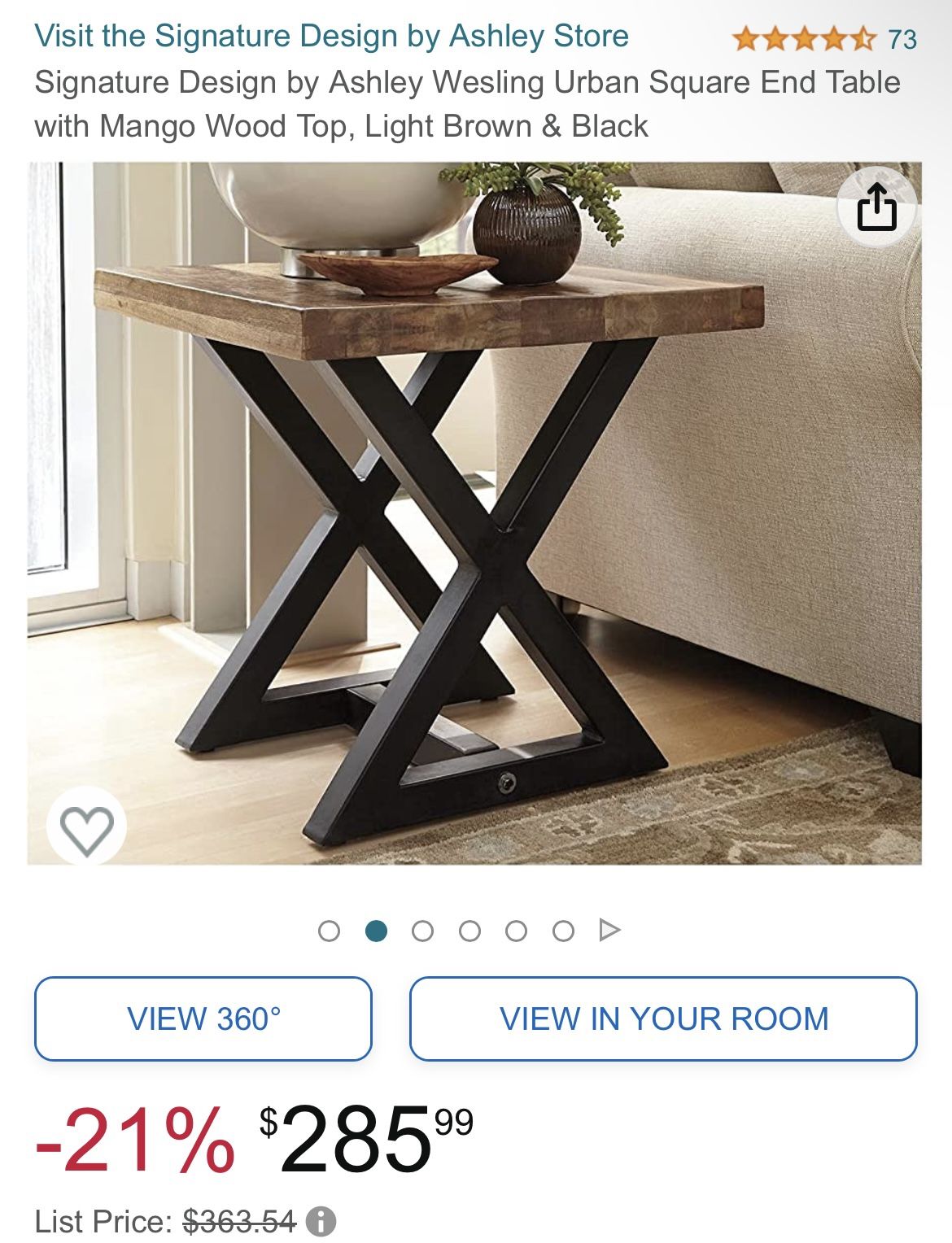 Wesling Urban Square End Table