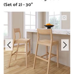 Plank and Beam Solid Wood Bar Height Chair