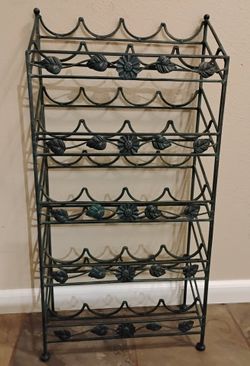 20 bottle wrought iron wine rack