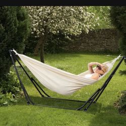 XMAS Sale!! $50! New Portable Hammock with Stand Included 500lbs Weight Capacity. Comes With Portable Carrying Bag. Navy Blue, Beige,Black,Gray