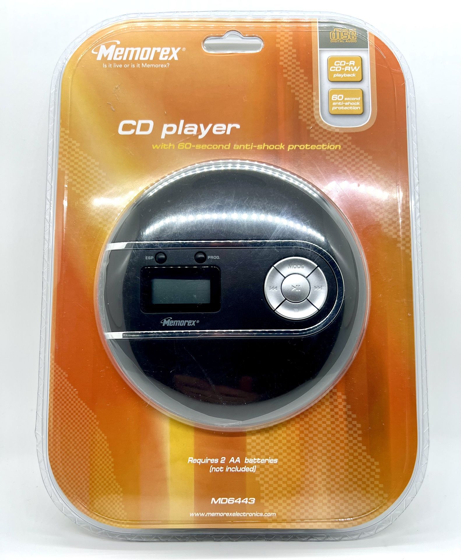 Memorex Personal Portable CD Player Headphones MD6443 - New & Sealed