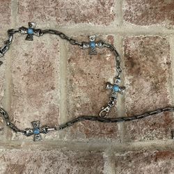 Vintage Metal Belt With Turquoise 