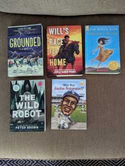 Lot of 5 Children's Books: The Wild Robot, Esperanza Rising, and More