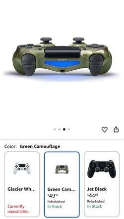 DualShock 4 Wireless Controller for PlayStation 4 - Green Camouflage (Renewed