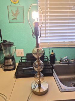 Glass orb lamp