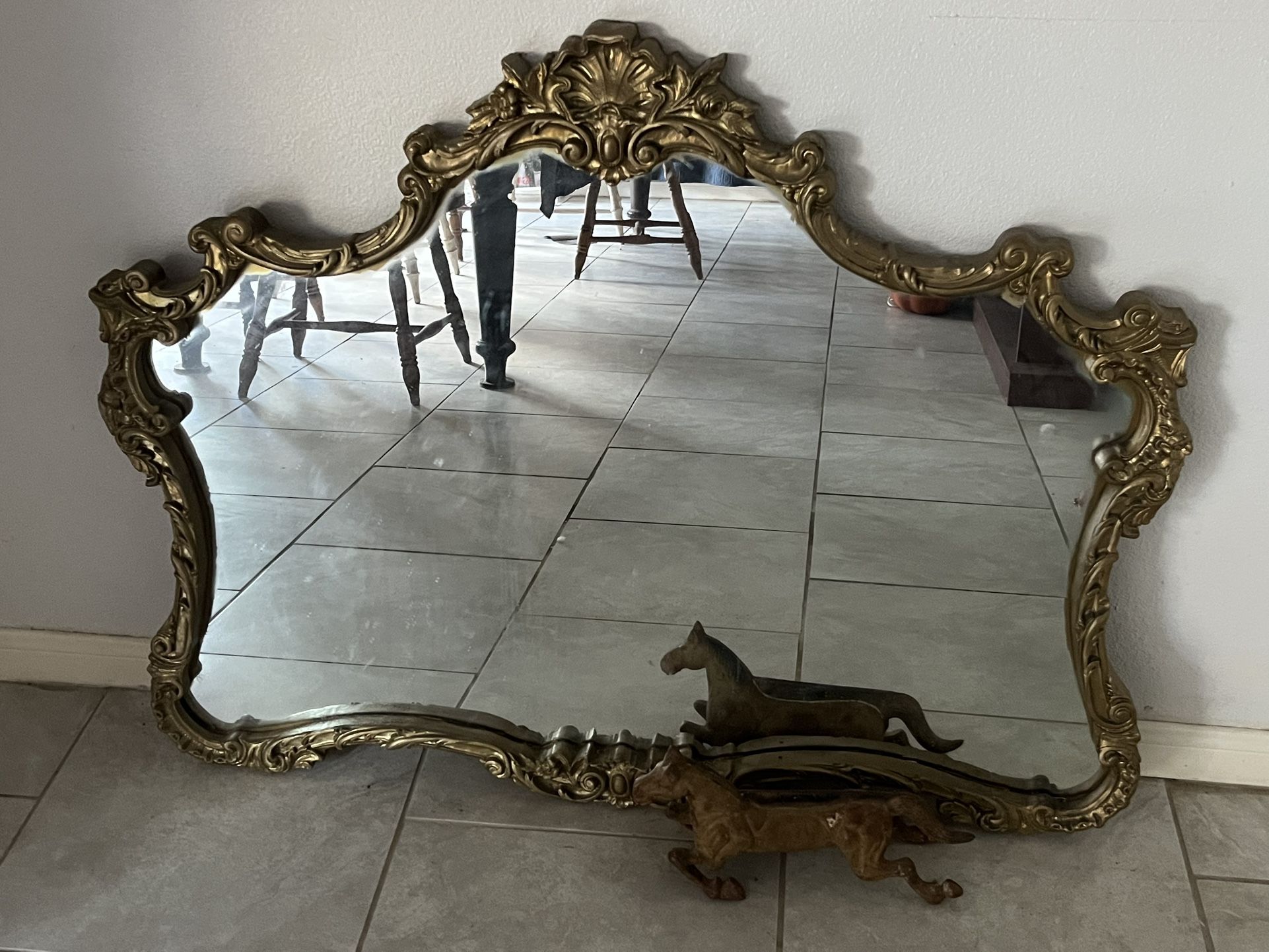 Vintage Wall Gold Frame Mirror
