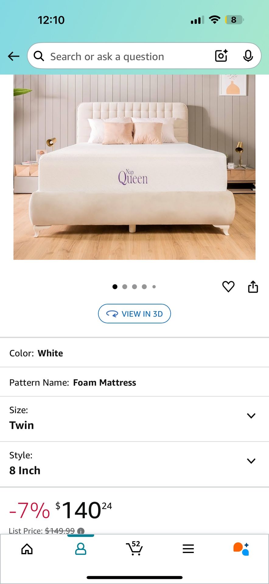 Two Twin Size Cream Beds With Mattress