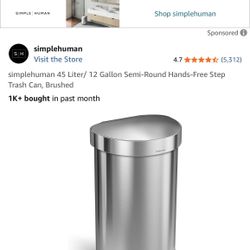 Simplehuman 45 Liter Trash Can - Mint! 