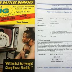 Muhhammad Ali aka Cassius Clay signed "The Ring" Magazine March 1976 with COA. Excellent condition. Very clean, nice.