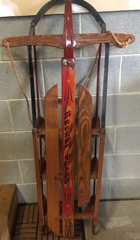 Wooden vintage sled