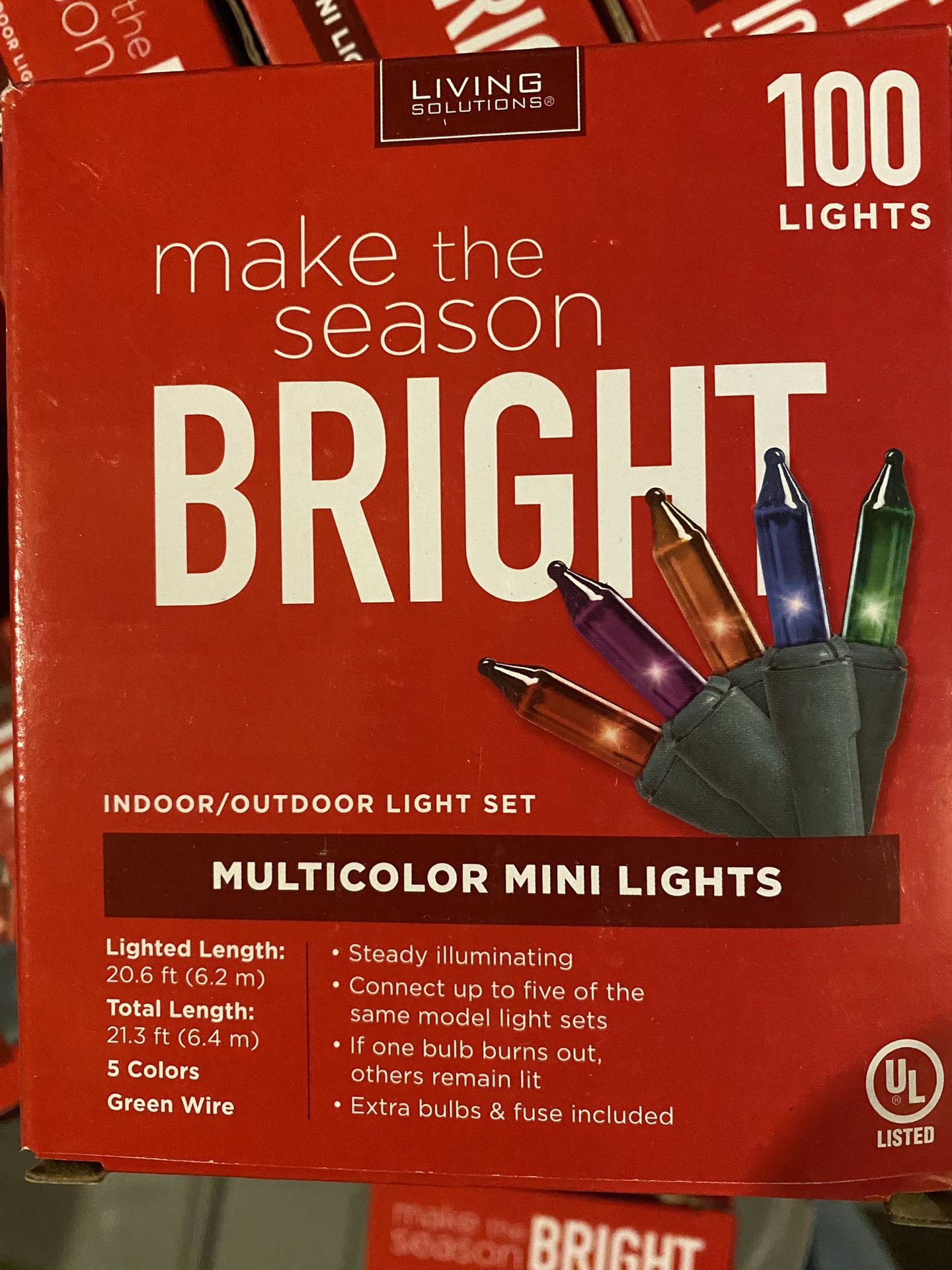 44 Multicolor Indoor/outdoor 100 Mini Lights ($1 each)
