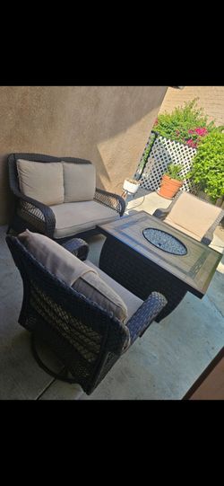Fire Pit Patio Set/conversation Set/outdoor Furniture/Cash Only